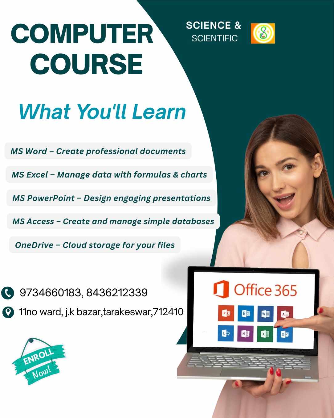 Computer Course MS Office Poster